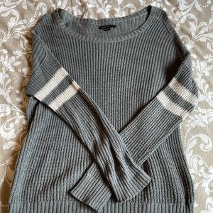 American Eagle Knitted Sweater w/ Stripe on Sleeve